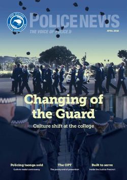 Changing of the Guard - Culture shift at the college Policing taonga sold - Police Association
