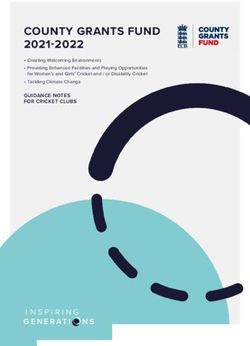 COUNTY GRANTS FUND 2021-2022 - GUIDANCE NOTES FOR CRICKET CLUBS Creating Welcoming Environments Providing Enhanced Facilities and Playing ...
