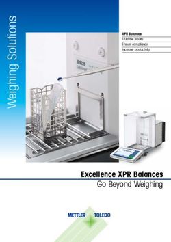 Excellence XPR Balances Go Beyond Weighing - XPR Balances Trust the results Ensure compliance Increase productivity