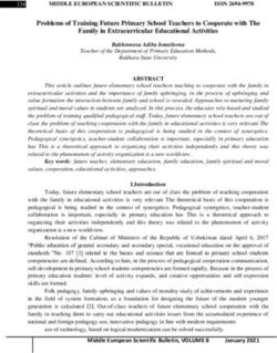 Problems of Training Future Primary School Teachers to Cooperate with The Family in Extracurricular Educational Activities