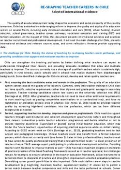 RE-SHAPING TEACHER CAREERS IN CHILE - Selected international evidence