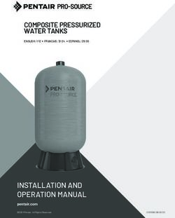 INSTALLATION AND OPERATION MANUAL - pentair.com - COMPOSITE PRESSURIZED WATER TANKS