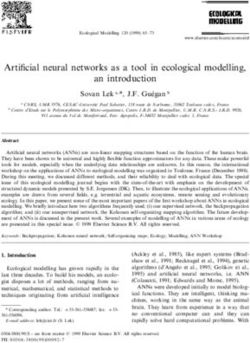 Artificial neural networks as a tool in ecological modelling, an