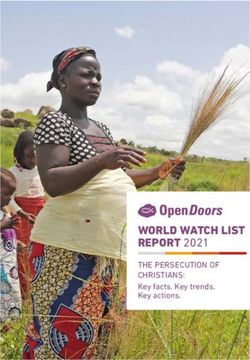 WORLD WATCH LIST REPORT 2021 - THE PERSECUTION OF CHRISTIANS: Key facts. Key trends. Key actions - Open Doors