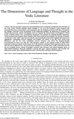 The Dimensions of Language and Thought in the Vedic Literature