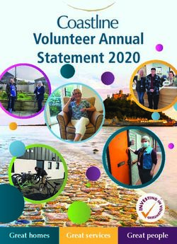 Volunteer Annual Statement 2020 - Great homes - Coastline Housing