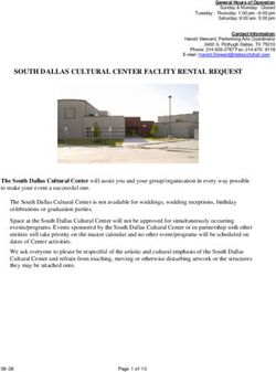 SOUTH DALLAS CULTURAL CENTER FACLITY RENTAL REQUEST