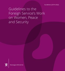 Guidelines to the Foreign Service's Work on Women, Peace and Security - Guidelines (2019-2022)