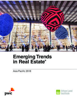 EMERGING TRENDS IN REAL ESTATE - ASIA PACIFIC 2018 - PWC HK