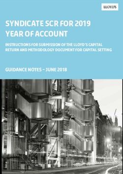 Syndicate SCR For 2019 Year of Account - Guidance Notes - June 2018 Instructions for Submission of the Lloyd's Capital Return and Methodology ...