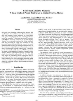 CONTEXTUAL AFFECTIVE ANALYSIS: A CASE STUDY OF PEOPLE PORTRAYALS IN ONLINE #METOO STORIES - ASSOCIATION FOR THE ADVANCEMENT OF ...