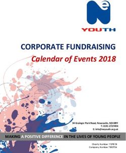 CORPORATE FUNDRAISING - Calendar of Events 2018 - MAKING A POSITIVE DIFFERENCE IN THE LIVES OF YOUNG PEOPLE - NE Youth