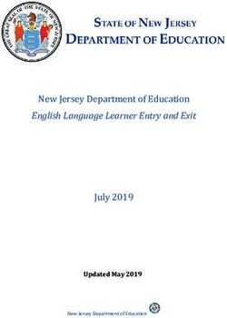 New Jersey Department of Education - English Language Learner Entry and Exit July 2019