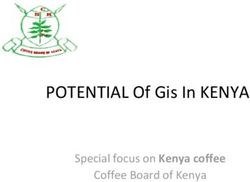 POTENTIAL Of Gis In KENYA - Special focus on Kenya coffee Coffee Board of Kenya
