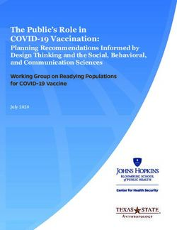 The Public's Role in COVID-19 Vaccination: Planning Recommendations Informed by Design Thinking and the Social, Behavioral, and Communication ...
