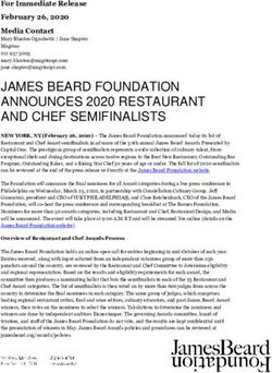 JAMES BEARD FOUNDATION ANNOUNCES 2020 RESTAURANT AND CHEF SEMIFINALISTS