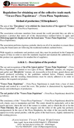 Regulations for obtaining use of the collective trade mark "Verace Pizza Napoletana" - (Vera Pizza Napoletana).