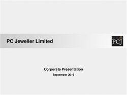 PC Jeweller Limited Corporate Presentation - September 2016