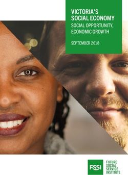 VICTORIA'S SOCIAL ECONOMY - SOCIAL OPPORTUNITY, ECONOMIC GROWTH SEPTEMBER 2018