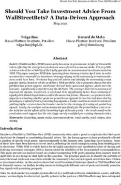 SHOULD YOU TAKE INVESTMENT ADVICE FROM WALLSTREETBETS? A DATA DRIVEN APPROACH - ARXIV