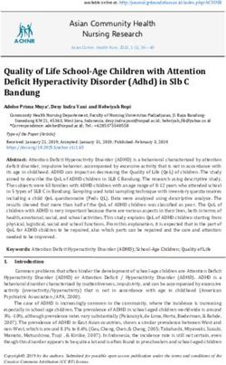 Quality of Life School-Age Children with Attention Deficit Hyperactivity Disorder (Adhd) in Slb C Bandung - JPFoundation
