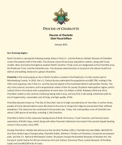 DIOCESE OF CHARLOTTE Diocese of Charlotte Chief Fiscal Officer