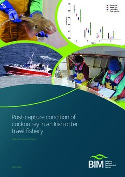 Post-capture condition of cuckoo ray in an Irish otter trawl fi shery