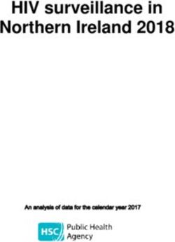 HIV surveillance in Northern Ireland 2018 - Public Health Agency