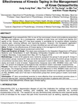 Effectiveness of Kinesio Taping in the Management of Knee Osteoarthritis