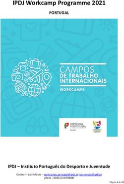 IPDJ Workcamp Programme 2021 - PORTUGAL - IPDJ - Instituto Português do Desporto e Juventude