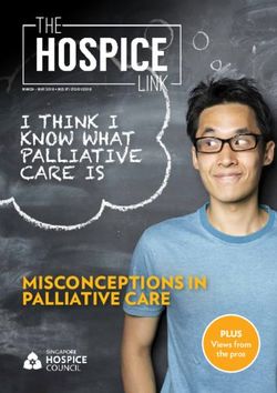 CARE IS MISCONCEPTIONS IN PALLIATIVE CARE - PLUS - Singapore Hospice Council