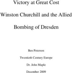 Victory at Great Cost Winston Churchill and the Allied Bombing of Dresden - Ben Peterson Twentieth Century Europe Dr. John Maple December 2009