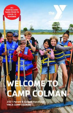 WELCOME TO CAMP COLMAN - 2021 Parent & Camper Handbook YMCA CAMP COLMAN - ALL PHOTOS WERE TAKEN PRIOR TO - YMCA of Greater Seattle