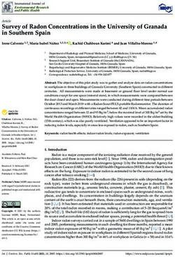 Survey of Radon Concentrations in the University of Granada in Southern Spain