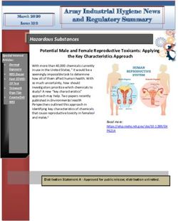 Army Industrial Hygiene News and Regulatory Summary