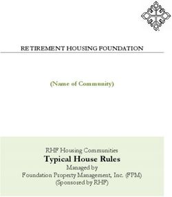 Typical House Rules RHF Housing Communities Managed by Foundation Property Management, Inc. (FPM) (Sponsored by RHF)