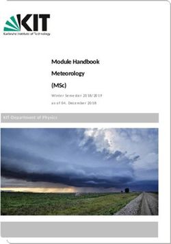 Module Handbook Meteorology (MSc) - Winter Semester 2018/2019 as of 04. December 2018 - KIT