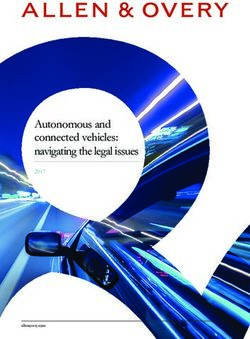 Autonomous and connected vehicles: navigating the legal issues 2017 - Allen & Overy