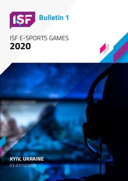 2020 ISF E-SPORTS GAMES - Bulletin 1 - International School Sport Federation