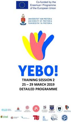 TRAINING SESSION 2 25 - 29 MARCH 2019 DETAILED PROGRAMME - Coimbra Group