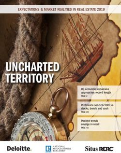 UNCHARTED TERRITORY - EXPECTATIONS & MARKET REALITIES IN REAL ESTATE 2019 - Deloitte
