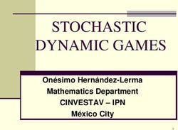 STOCHASTIC DYNAMIC GAMES - CINVESTAV - IPN Onésimo Hernández-Lerma Mathematics Department México City
