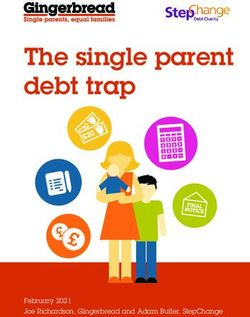 The single parent debt trap - February 2021 Joe Richardson, Gingerbread and Adam Butler, StepChange