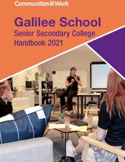 Galilee School Senior Secondary College Handbook 2021 - Communities@Work