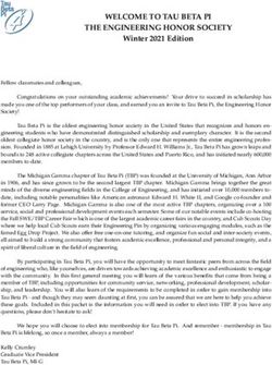 WELCOME TO TAU BETA PI THE ENGINEERING HONOR SOCIETY