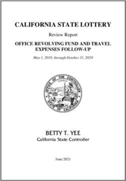 CALIFORNIA STATE LOTTERY - BETTY T. YEE - OFFICE REVOLVING FUND AND TRAVEL EXPENSES FOLLOW-UP