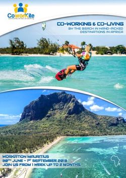 WORKATION MAURITIUS 30TH JUNE - 1ST SEPTEMBER 2018 JOIN US FROM 1 WEEK UP TO 2 MONTHS - BY THE BEACH IN HAND-PICKED DESTINATIONS IN AFRICA ...