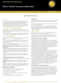 Motor Vehicle Insurance Application - Dawes Insurance