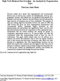 High-Tech Business Survivorship: An Analysis by Organization Type