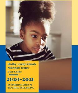 2020-2021 Shelby County Schools Microsoft Teams User Guide - Supporting virtual teaching & Learning
